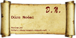 Dúzs Noémi névjegykártya