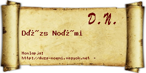 Dúzs Noémi névjegykártya