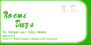 noemi duzs business card