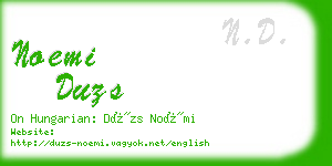 noemi duzs business card